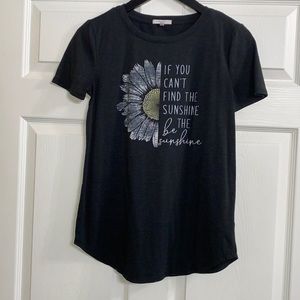 Black sunflower tshirt